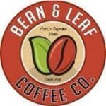 Bean & leaf coffee logo