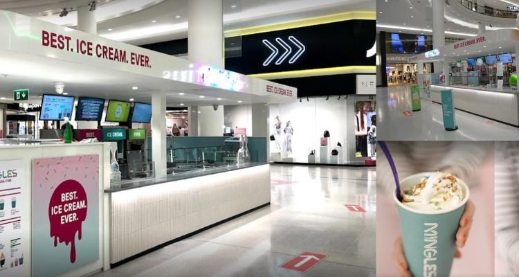 mingles ice cream banner